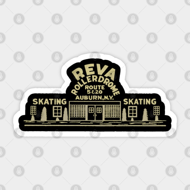 Vintage Roller Skating Albany New York Sticker by Timeless Chaos